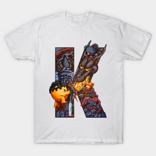 Initial Letter K doodle art T-Shirt